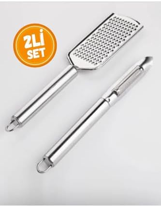 2li Set Paslanmaz Çelik Rende Ve Soyacak Peynir Çikolata Zencefil Patates Limon Rende Sebze Soyucu - Görsel 3