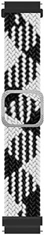 Amazfit GTR 3 Pro için Kordon Braided Loop Band Siyah Beyaz [GTR 3 Pro ile Uyumlu Kordon - Siyah - Beyaz]