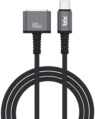 BXM3C 140W Type-C to Magsafe 3 Macbook Pro ve Macbook Air 13″ 14″ 16″ M1 M2 Uyumlu PD 3.1 Manyetik Örgülü Hızlı Şarj Kablosu 2 Metre - Görsel 3