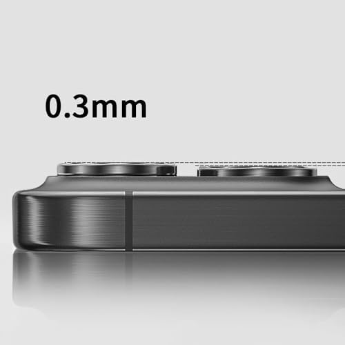 iPhone 17 ile uyumlu Kamera Lens Koruma Kolay Takabilen Görüş Açısını Bozmayan Yüksek çözünürlüklü Premium Advice Safir Kamera Lens Koruma (Siyah, iPhone 17) - Görsel 3