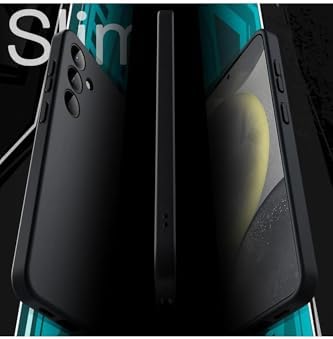 & AKSESUAR Galaxy S24 Plus / S25 Plus ile Uyumlu İçi Kadife Kamera Korumalı Lansman Silikon Kılıf İnce Yapılı Tam Koruma Sağlayan Kamera Korumalı Kılıf (Siyah)