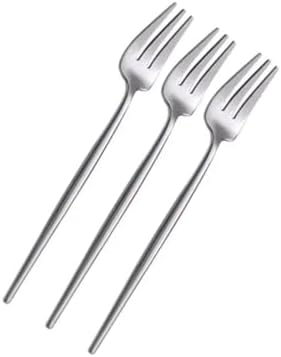 Limon ve Fondü Çatalı Seti, Gümüş Renk, 6 Parça, Çelik, 13 cm, - Görsel 2