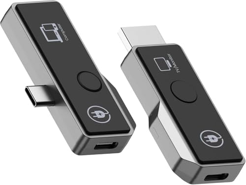 Kablosuz Ekran Yayınlayıcı & Alıcı - 1080p 60Hz HDMI Kablosuz Ekran Adaptörü, USB-C, DP-ALT, 5GHz WiFi, Tak Çalıştır, Mac, Windows, Android Uyumluluğu | ZR1180