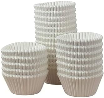 Alternative view of Takribi 200 Adet Büyük Boy Beyaz Muffin Kek Kalıbı, Cupcake Kağıdı, Browine Kalıbı 50x40 Mm