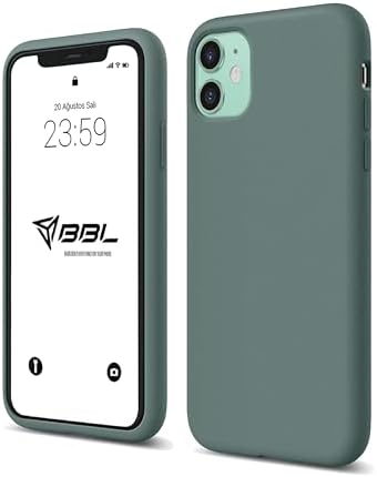 iPhone Kılıf İnce Sıvı Silikon 3 Katmanlı Tam Kaplamalı Yumuşak Jel Kauçuk Kılıf Kapak (Yeşil, iPhone 11)