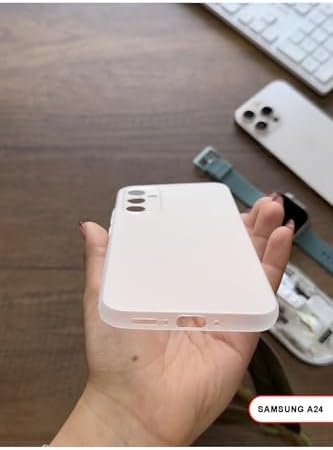 Alternative view of Süper İnce Mat Ultra Thin Silikon Kılıf Beyaz  Galaxy A24 ile uyumlu