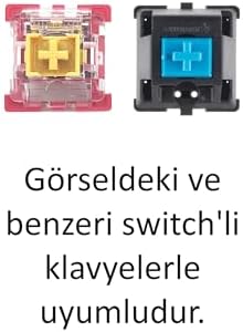 Alternative view of SPELT 108 Tuş Universal Renkli Mekanik Klavye Tuş Takımı Kapağı Keycap Beyaz İngilizce Dizilimli