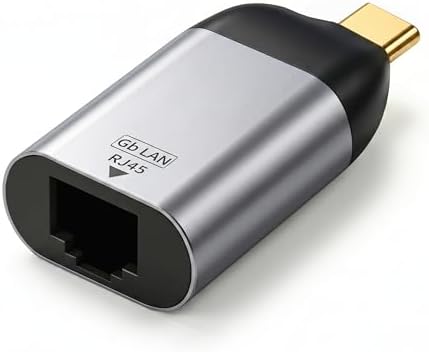 Type-C to Ethernet Çevirici Mini Adaptör - 1000 Mbps'e Kadar Hız - USB-C'den RJ45 Gigabit LAN Dönüştürücü - Alüminyum Gövde - Windows/macOS/Linux Uyumlu - Tak Çalıştır - Görsel 3