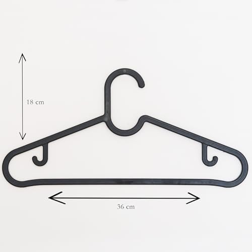 Alternative view of Plastik Slim Askı, Elbise Askısı, Siyah Askı (Standart, Adet, 10)