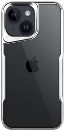 & AKSESUAR Apple iPhone 15 ile Uyumlu Arkası Şeffaf Silikon - Yükseltilmiş Lens Çerçeveli AirProtect Tasarımlı Darbe Emici Kılıf (Gümüş)