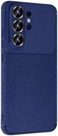 Galaxy S26 Ultra ile Uyumlu Silikon Kılıf TPU Negro Silikon Ultra Slim Fit Kılıf Galaxy S26 Ultra İle Uyumlu Karbon Delux Kılıf (Lacivert) - Görsel 3