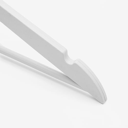 Alternative view of Arch 24 Adet Beyaz Ahşap Görünümlü Plastik Askı Kıyafet Elbise Gömlek Askısı