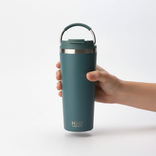 Alternative view of 660 ml Pipetli Paslanmaz Çelik Termos Kupa - 4 Renk Seçeneği (Krem, Yeşil, Siyah, Mavi) - Büyük Boy (Venti) Sıcak ve Soğuk Tutan Mug (YEŞİL)