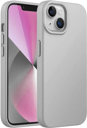 Alternative view of & AKSESUAR iPhone 15 ile Uyumlu İçi Kadife Dışı Mat Yapıya Sahip Koruma Sağlayan Lansman Silikon Kılıf (Gri)