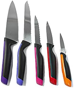 Alternative view of bıçak evrensel serisi mor şef+pembe+sebze turuncu+kırmızı+mavi ekmek