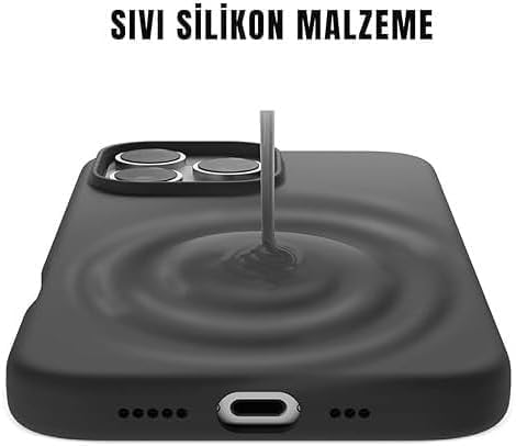 iPhone 12 ve 12 Pro ile Uyumlu Lansman Silikon Kılıf, Kamera Korumalı Kadife İç Astarlı Esnek ve Darbe Emici Mat Siyah Kapak - Görsel 3