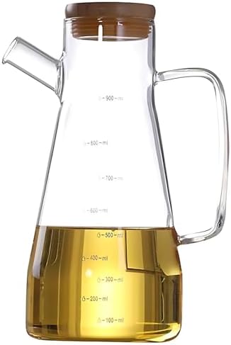 Alternative view of Bambu Kapaklı Borosilikat Cam Yağdanlık - 900 ML, Dayanıklı Vakumlu Kapaklı Cam Yağdanlık ve Sirkelik, Mutfak Kullanımı İçin