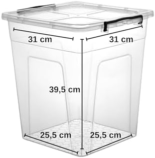 Alternative view of Şeffaf Plastik Saklama Kutusu, Kilitli Kapaklı - 34 * 36,5 * 41 cm (30 LİTRE)