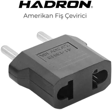 Alternative view of Amerikan Fiş Çevirici Adaptör | US to EU TR Priz Dönüştürücü | 10A 250V Güvenli Bağlantı | Siyah Seyahat Adaptörü | Laptop, Telefon Şarj Cihazları ve Küçük Ev Aletleri ile Uyumlu