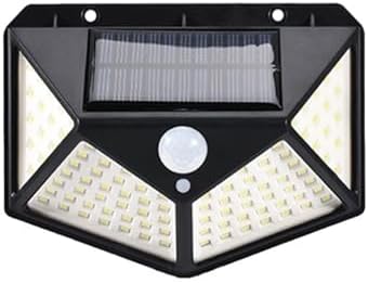 Alternative view of 100 LED'li Güneş Enerjili Solar Duvar Apliği - 1200 Lümen Hareket Sensörlü 3 Modlu Bahçe Aydınlatması, Duvar Armatürü IP65 Su Geçirmez, 270° Geniş Açı, Siyah