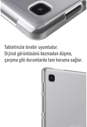 Galaxy Tab A11 8.7 İnç İle Uyumlu Kılıf Kamera Lens Korumalı Şeffaf Silikon Tablet Kılıfı Sova