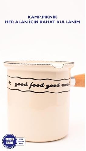 Mood Emaye Ahşap Saplı Cezve (500Ml-6 Kişilik)