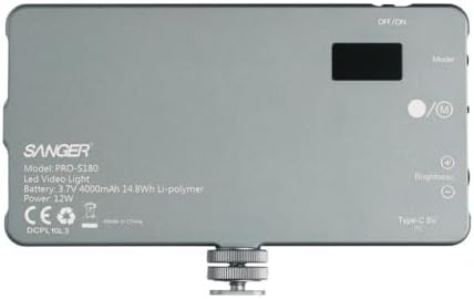 Alternative view of Sanger PRO-S180 V2 Bi-Color LED Video Işığı, 5500K, YouTuber ve Kamera için Sürekli Işık