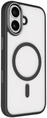 Senon Apple iPhone 17 İçin Kılıf Magsafe Uyumlu Şarj Özellikli Zore Krom M-safe Silikon Kapak (Siyah) - Görsel 2