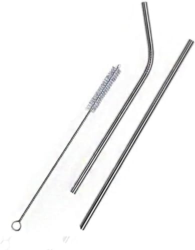 6’lı Krom Paslanmaz Metal Pipet Seti – 3 Adet Pipet Temizleme Fırçası Hediyeli, Çevre Dostu Metal Pipet, Dayanıklı Paslanmaz Çelik Pipet, Uzun & Kısa İçecek Pipeti Seti (6 LI Set) - Görsel 3
