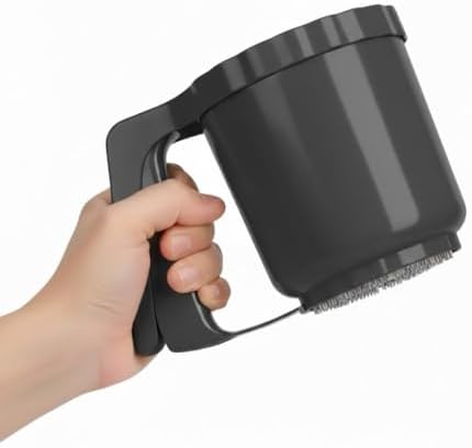 Alternative view of Basmalı Un Eleği 11x10 cm – Tek Elle Kullanım, Paslanmaz Tel Süzgeç, Hamur ve Tatlılar İçin Pratik Elek, Antrasit