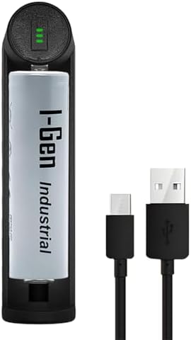 I-Gen Batteries G103 2600mAh Şarj Edilebilir Pil + Tekli Şarj Cihazı Seti (18x65mm - 3.7 - Düz Kafa)