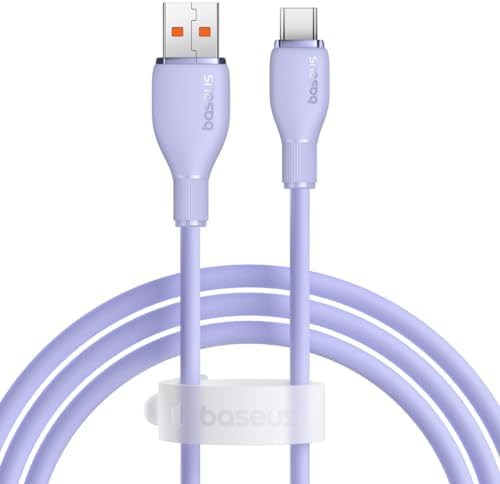 Pudding Hızlı Şarj Özellikli Type-C Kablo 100W, 1.2 Metre, Mor