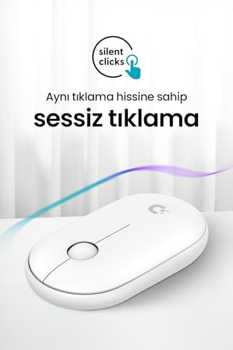 Daxi MX300 Mobile Pro Sessiz Kablosuz Mouse Bluetooth ve 2.4GHz Wireless Bağlantı (Beyaz)