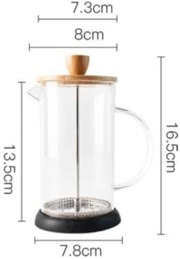 Bambu Kapaklı Cam French Press – Isıya Dayanıklı Çay ve Kahve Demliği, 600 ml Şeffaf Cam, Paslanmaz Çelik Filtreli