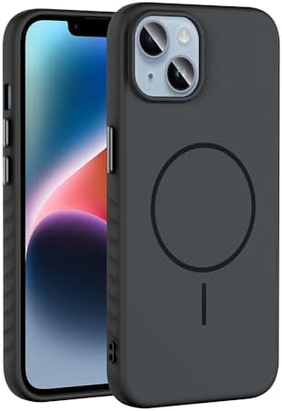 Alternative view of iPhone 15 İle Uyumlu Kamera Lens Korumalı Kılıf Magsafe Uyumlu Kablosuz Şarj Özellikli Tea Silikon Telefon Kılıfı Siyah