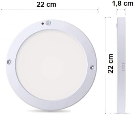20W Gece Gündüz Sensörlü Sıva Üstü Tavan Armatür Cata Bologna Slim Kasa Panel LED Armatür 2100 Lm (Beyaz Işık)