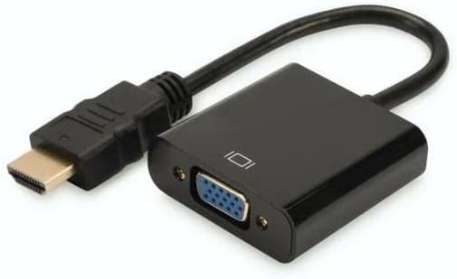 HDMI to VGA Kablo Çevirici Dönüştürücü Görüntü Siyah