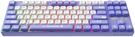 AK870 MC Kablolu Mekanik Oyun Klavyesi Mor Klavye Red Switch