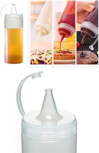 2 Adet Sos Şişesi 700 Ml Plastik Yağlık Sirkelik Ketçap Mayonez Sızdırmaz Sosluk Yağdanlık,BPA İçermez (Şeffaf)