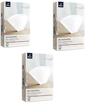 4 Numara (Büyük Boy) Filtre Kahve Kağıdı 3 x 80'li Beyaz