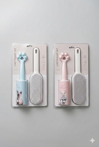 Alternative view of Tüy Toplama Seti 2’li | 60 Yaprak Yapışkanlı Rulo + Kumaş Tüy Temizleme Fırçası | Kedi Köpek Tüy Toplayıcı