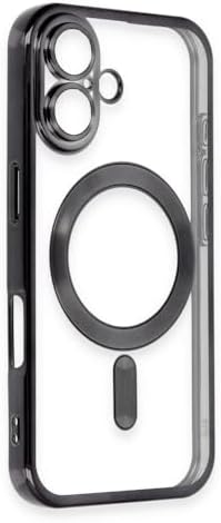 Alternative view of & AKSESUAR iPhone 16 için Magsafe ile Uyumlu Arka Kısmı Parlak Şeffaf Yapıya Sahip Kenarları Silikon Yapılı Güçlendirilmiş Mıknatıslı Kamera Lens Koruyuculu Wireless Kablosuz Şarj Destekli