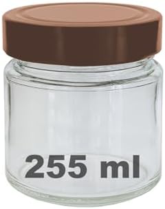 255 ml Kavanoz Metal Derin Kapaklı 255 Cc Şeffaf Reçel, Marmelat Cam Kavanoz Deep 6 Adet (Bakır Kapak) - Görsel 3