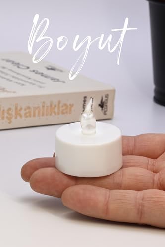 Alternative view of 6 Adet Led Mum Tealight Mini Dumansız Pilli Alevli Dekoratif Yapay Mum Işıldak Beyaz 1036-2