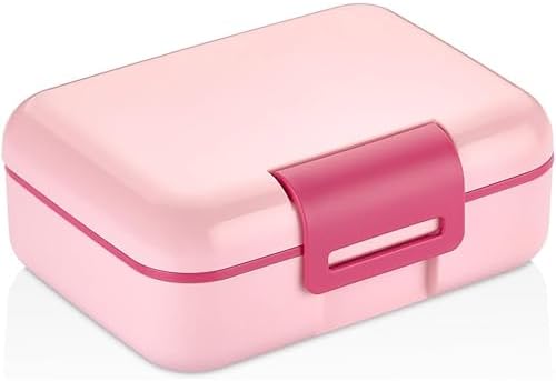 2 Katlı Öğle Yemeği Kutusu, 1.6 Litre, 3 Bölmeli, BPA İçermeyen PP Plastik, Çatal Bıçak Kaşık Hediyeli (Pembe) - Görsel 3