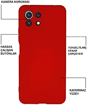 Xiaomi Mi 11 Lite ile uyumlu Kapak Kamera Korumalı Içi Kadife Lansman Silikon Kılıf - Siyah