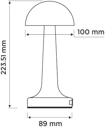 Alternative view of Siyah Dokunmatik Şarjlı Masa Lambası – 3 Renk Modu (6400K-3200K-1600K), 2W LED, 30-50 Lümen, 1200mAh Batarya, USB 5V DC