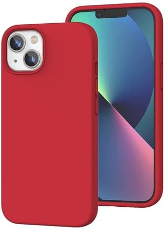 Iphone 13 Uyumlu Kırmızı Silikon Kılıf Leke Tutmaz Içi Süet Silinebilir Kapak - Görsel 2