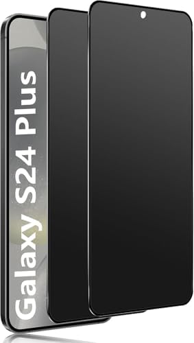Galaxy S24 Plus için Privacy Temperli Cam – 2 Adet - Yanlardan Siyah Görünüm, Kavisli Kenar, Parmak İzi Azaltıcı, Ultra İnce 0.3mm, Hassas Kesim - Görsel 2
