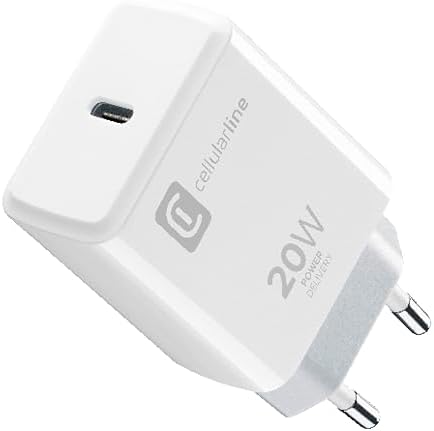 Alternative view of Cellularline 20W Şarj Adaptörü (iPhone 8 ve Üstü ile Uyumlu, USB-C, 4A, 20W)